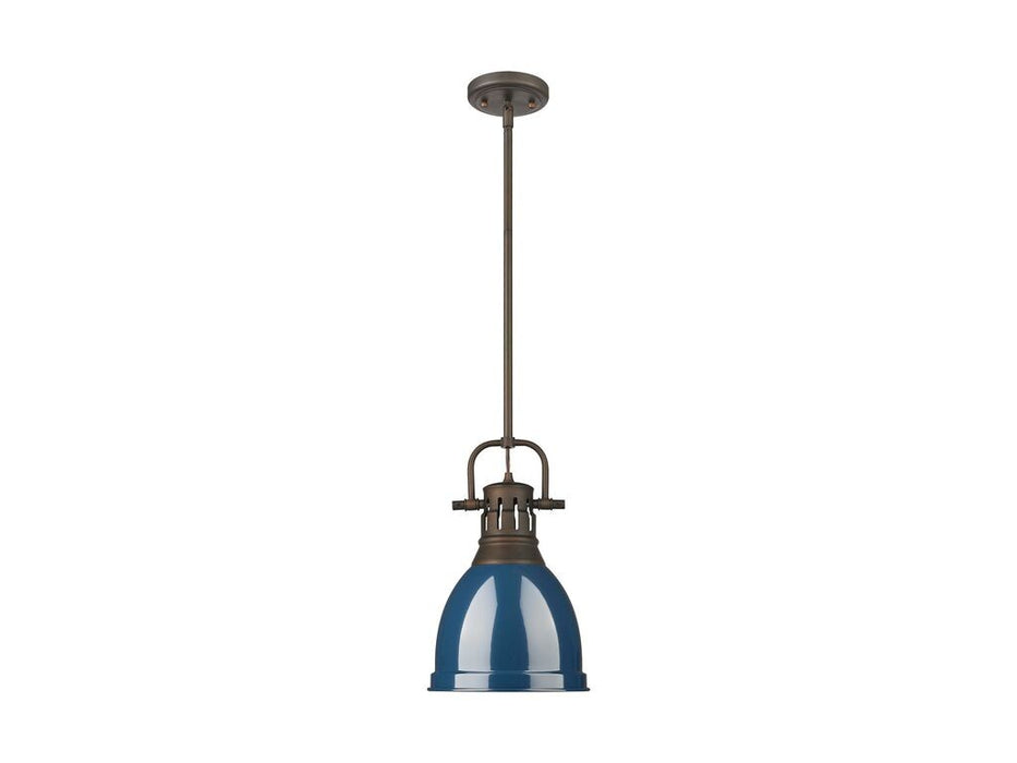 Golden 3604-S RBZ-NVY One Light Pendant, Rubbed Bronze