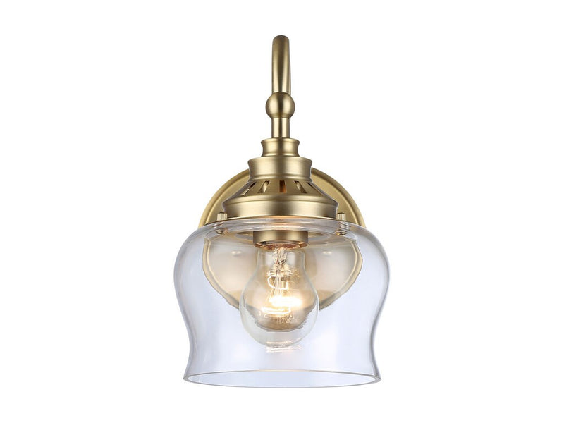 Golden 3610-1W BCB-CLR One Light Wall Sconce, Brushed Champagne Bronze