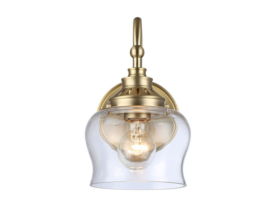 Golden 3610-1W BCB-CLR One Light Wall Sconce, Brushed Champagne Bronze
