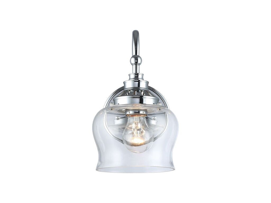 Golden 3610-1W CH-CLR One Light Wall Sconce, Chrome
