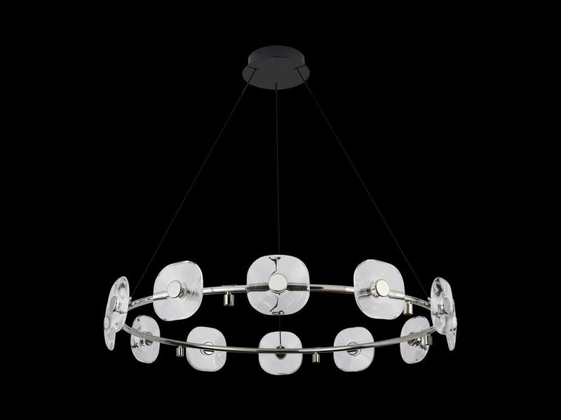 Golden 5028-12 CH LED Chandelier, Chrome