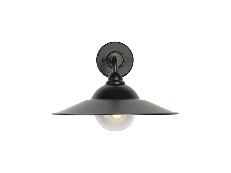 Golden 5096-OWL15 BLK-BLK-SB One Light Wall Sconce, Matte Black
