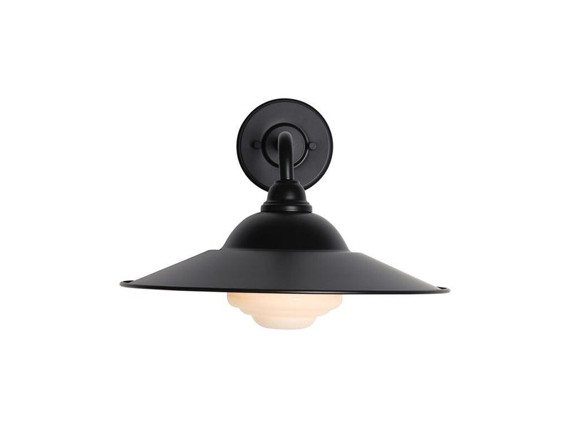 Golden 5096-OWL15 BLK-BLK-WB One Light Wall Sconce, Matte Black