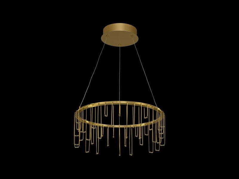 Golden 5461-18 SSG LED Chandelier, Stainless Steel Gold