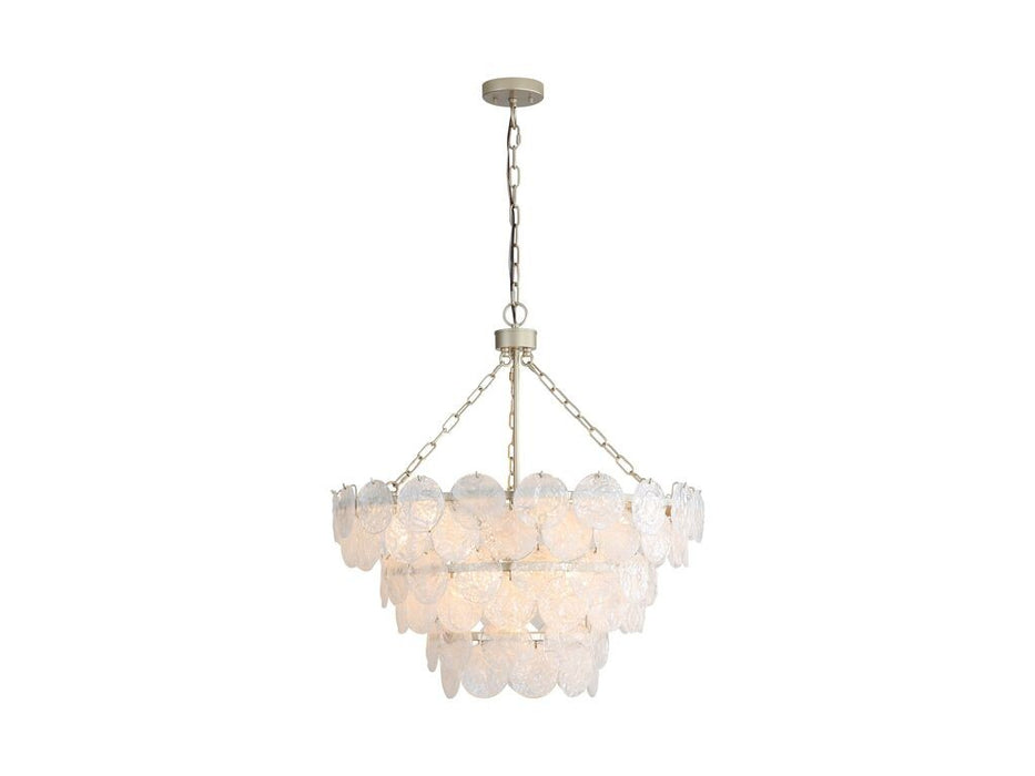 Golden 6007-27 AGS-CCG 11 Light Pendant, Aegean Silver