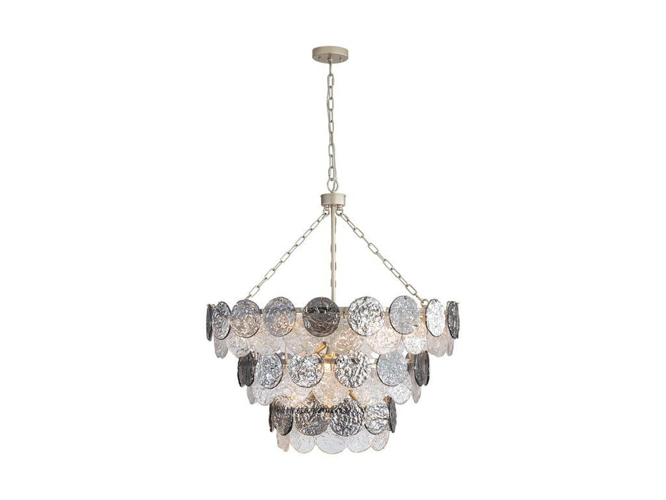 Golden 6007-32 AGS-SPG 13 Light Pendant, Aegean Silver