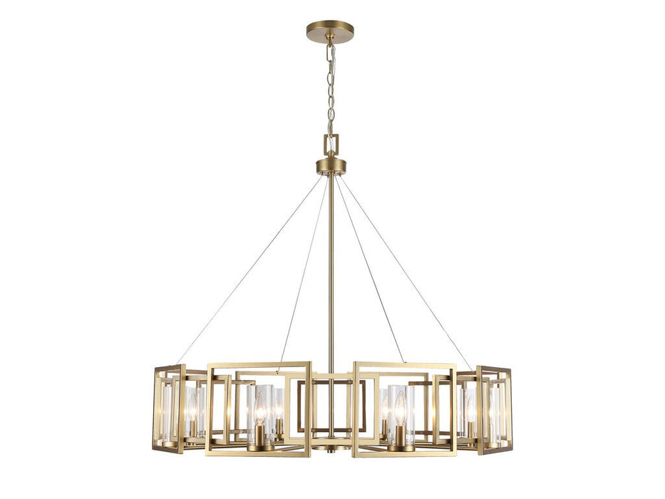 Golden 6068-8 BCB Eight Light Chandelier, Brushed Champagne Bronze