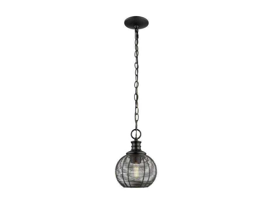 Golden 6802-M1L BLK One Light Mini Pendant, Matte Black