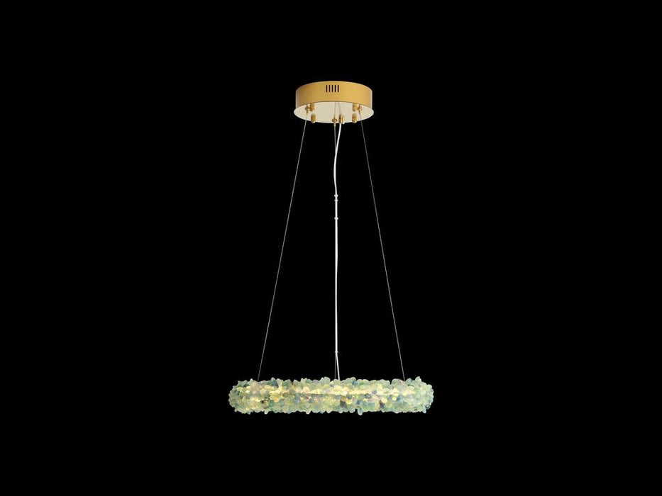 Golden 6884-30 TQ LED Chandelier, Turquoise