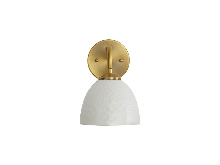 Golden 6950-1W MBS-WHT One Light Wall Sconce, Modern Brass