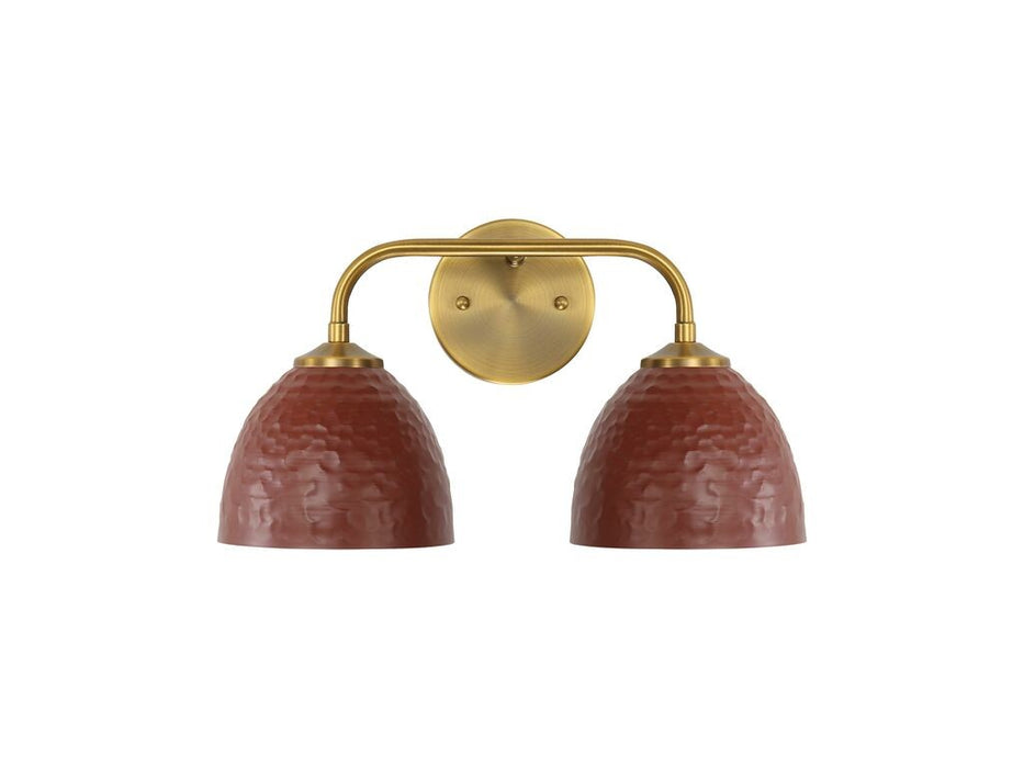 Golden 6950-BA2 MBS-RC Two Light Vanity, Modern Brass