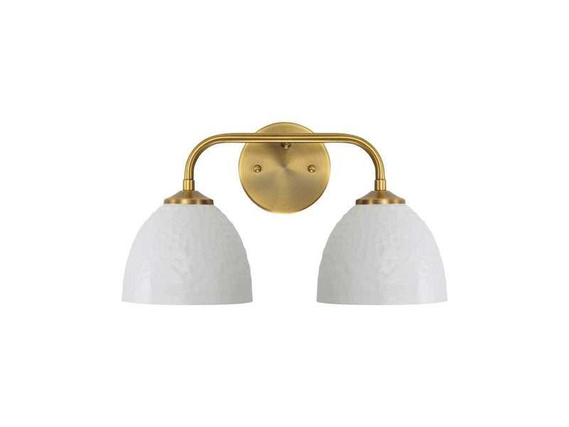 Golden 6950-BA2 MBS-WHT Two Light Vanity, Modern Brass