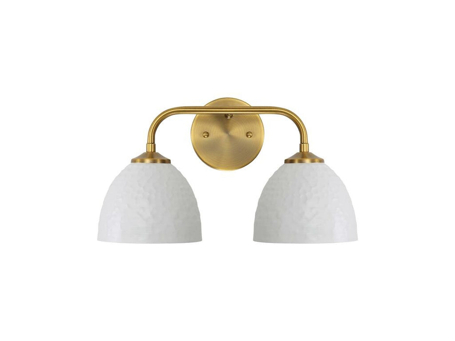 Golden 6950-BA2 MBS-WHT Two Light Vanity, Modern Brass