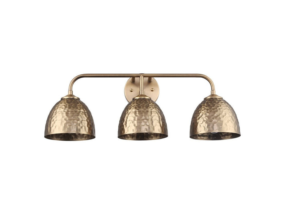 Golden 6950-BA3 MBS-MBS Three Light Vanity, Modern Brass