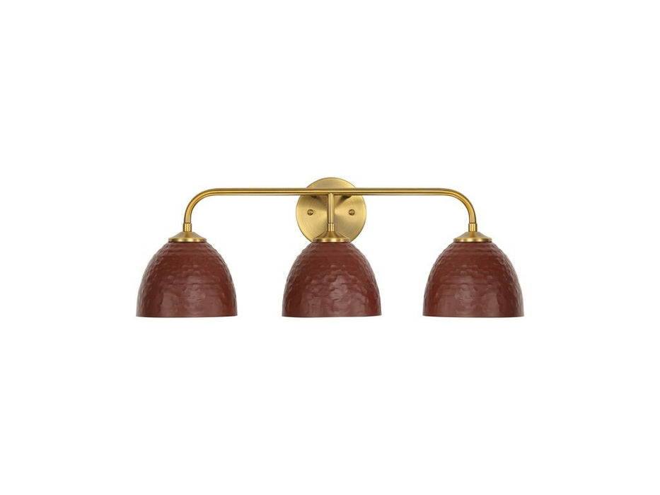 Golden 6950-BA3 MBS-RC Three Light Vanity, Modern Brass
