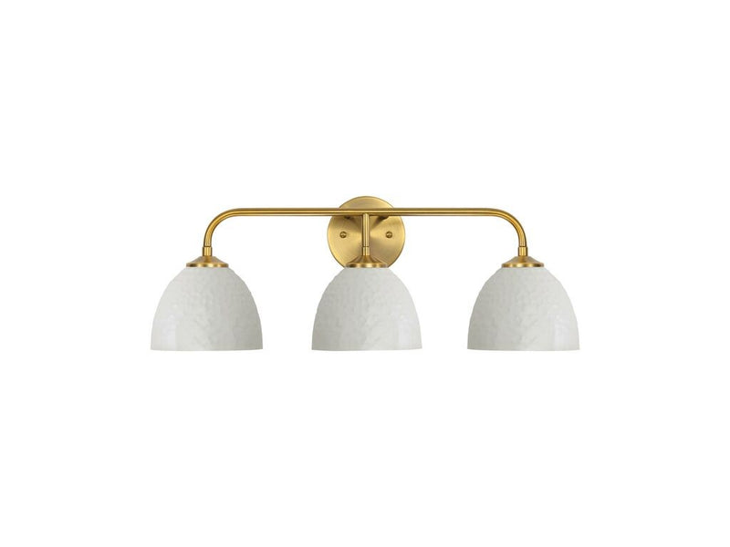 Golden 6950-BA3 MBS-WHT Three Light Vanity, Modern Brass