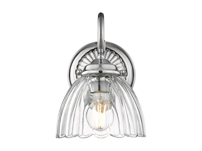 Golden 6952-1W CH-CLR One Light Wall Sconce, Chrome