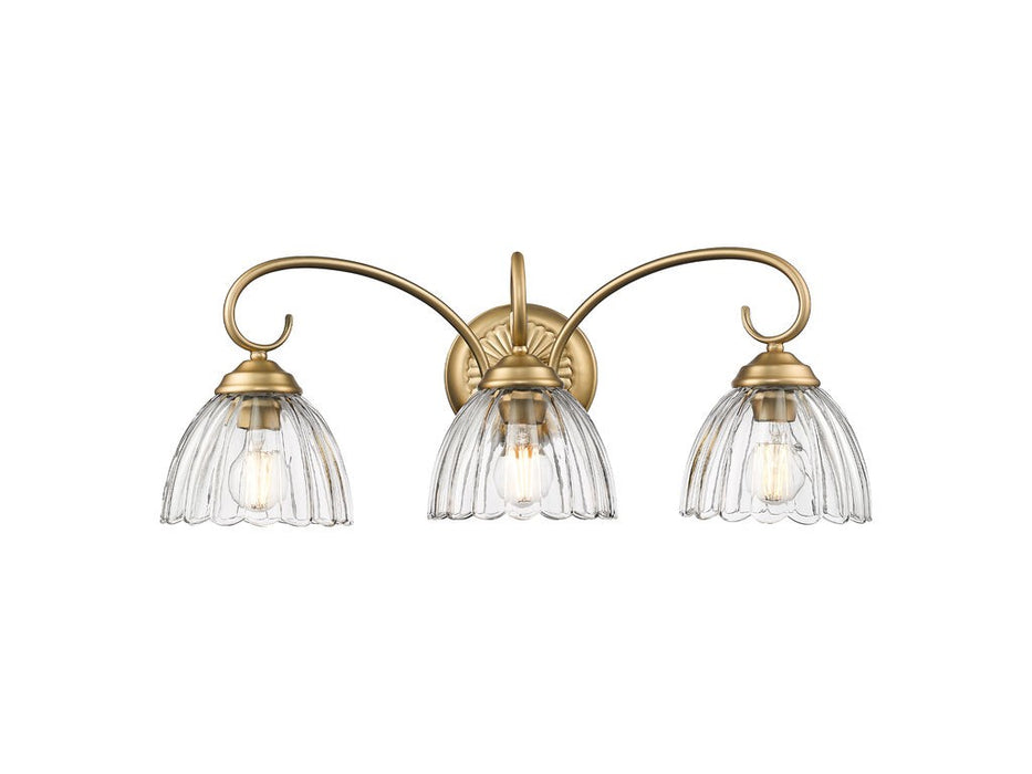 Golden 6952-BA3 BCB-CLR Three Light Vanity, Brushed Champagne Bronze