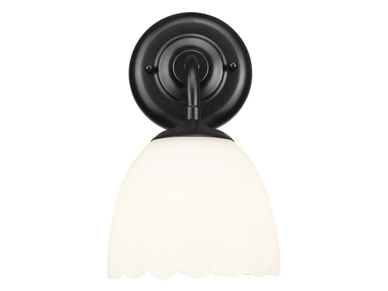 Golden 6954-1W BLK-OP One Light Wall Sconce, Matte Black