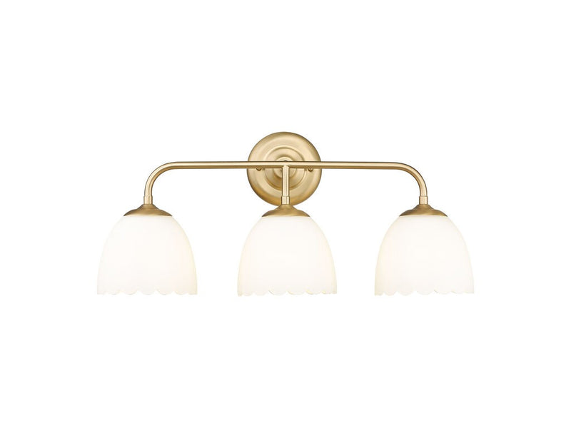 Golden 6954-BA3 BCB-OP Three Light Vanity, Brushed Champagne Bronze
