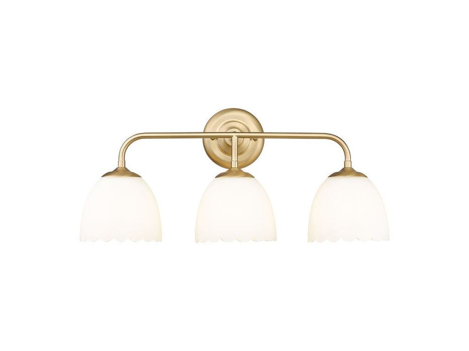 Golden 6954-BA3 BCB-OP Three Light Vanity, Brushed Champagne Bronze