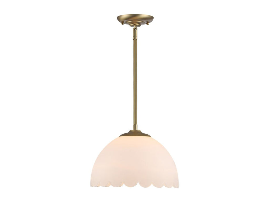 Golden 6954-M BCB-OP One Light Pendant, Brushed Champagne Bronze