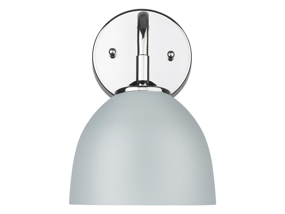 Golden 6956-1W CH-MGY One Light Wall Sconce, Chrome