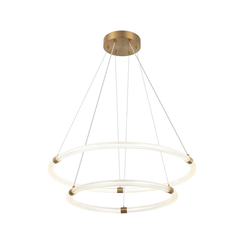 Matteo Lighting C34856AG LED Pendant, Aged Gold Brass