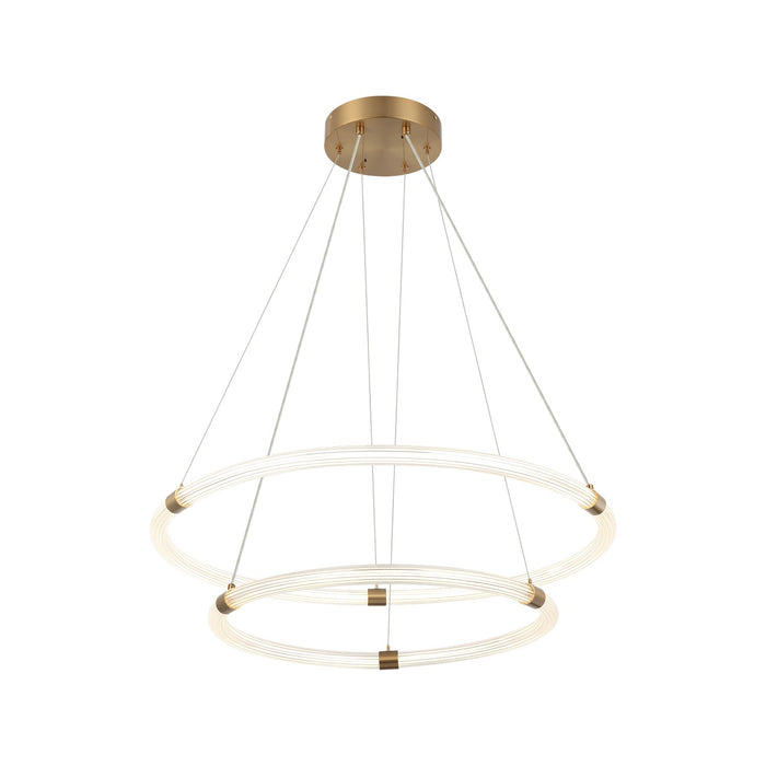 Matteo Lighting C34856AG LED Pendant, Aged Gold Brass