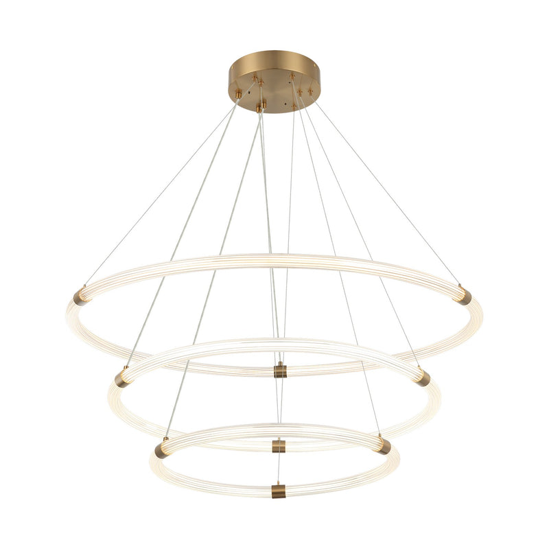 Matteo Lighting C34896AG LED Pendant, Aged Gold Brass