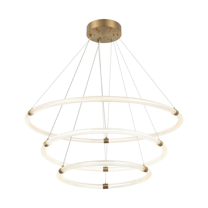 Matteo Lighting C34896AG LED Pendant, Aged Gold Brass