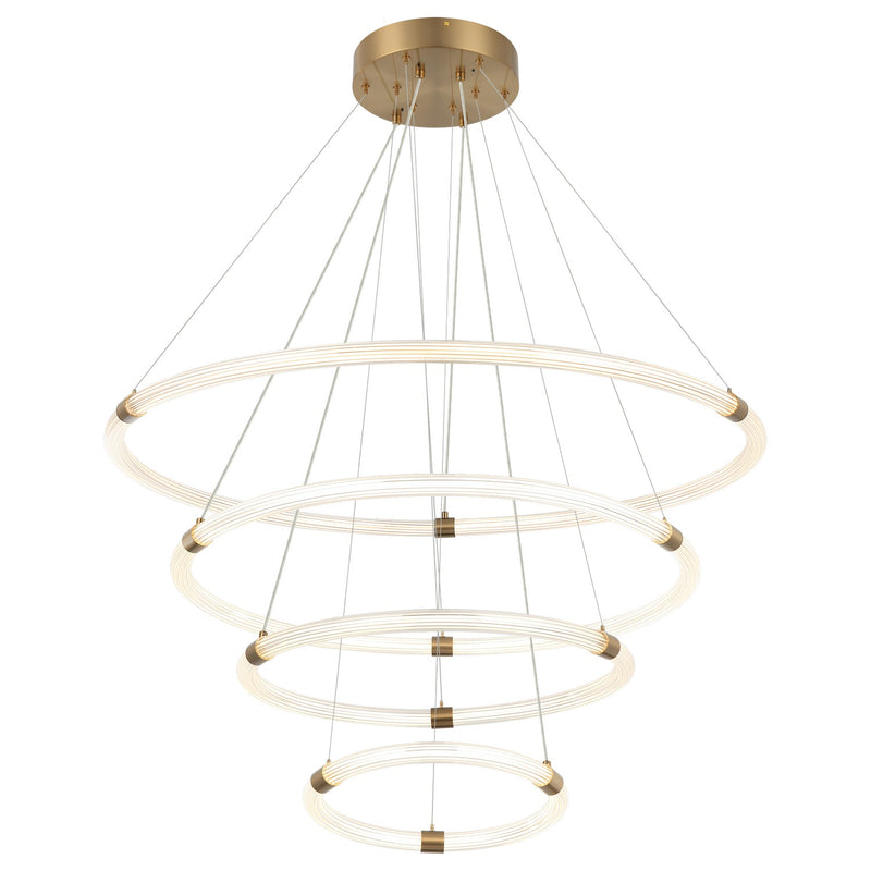 Matteo Lighting C34899AG LED Pendant, Aged Gold Brass