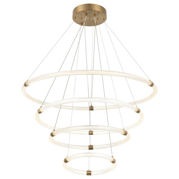 Matteo Lighting C34899AG LED Pendant, Aged Gold Brass