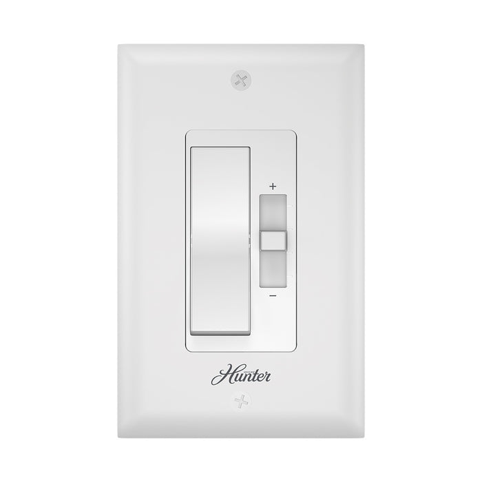 Hunter 99754 Slider Wall Controller, Matte White