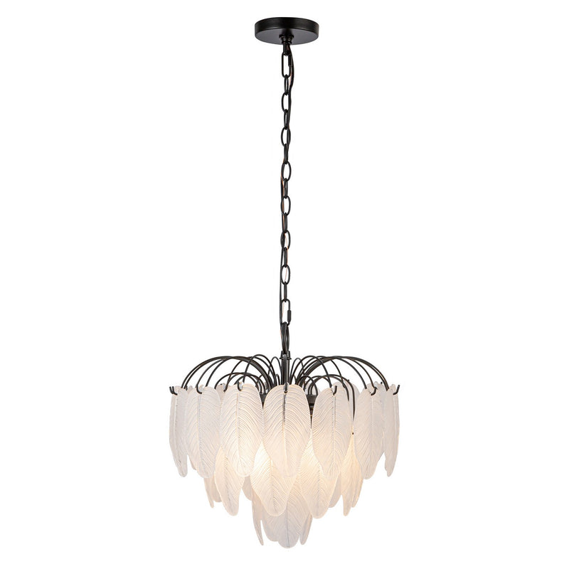 Artcraft AC11780BK Four Light Pendant, Black