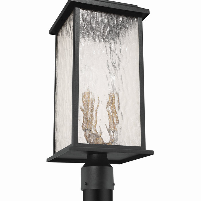 Artcraft AC9273BK Three Light Outdoor Post Mount, Black, Brass