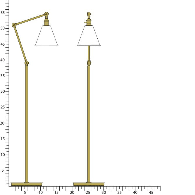 Robert Abbey 2422G One Light Floor Lamp, Warm Brass/Cased White Glass w/Polished Exterior