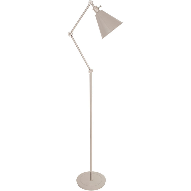 Robert Abbey S2422 One Light Floor Lamp, Polished Nickel