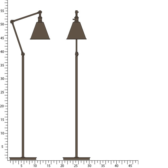 Robert Abbey Z2422 One Light Floor Lamp, Deep Patina Bronze