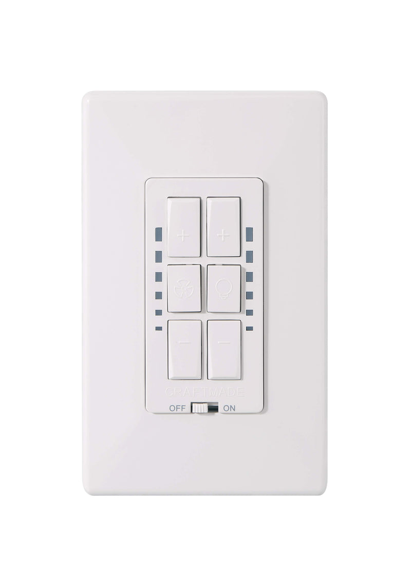 Craftmade WCFL-1000 Smart WiFi Fan & On/Off Dimmer Switch Wall Control