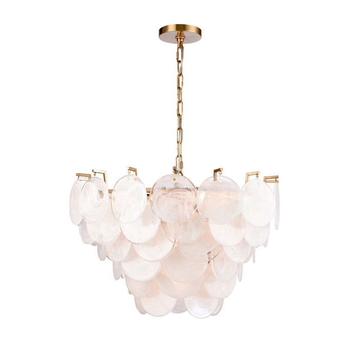 Terracotta Designs H21123-9BR Nine Light Chandelier, Warm Brass