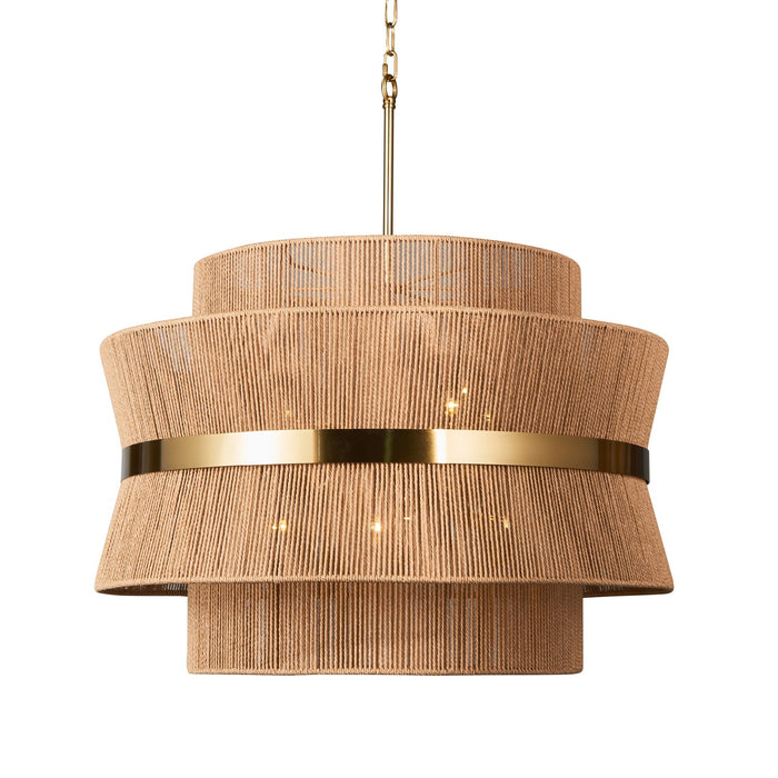 Terracotta Designs H25102-8N Eight Light Chandelier, Natural