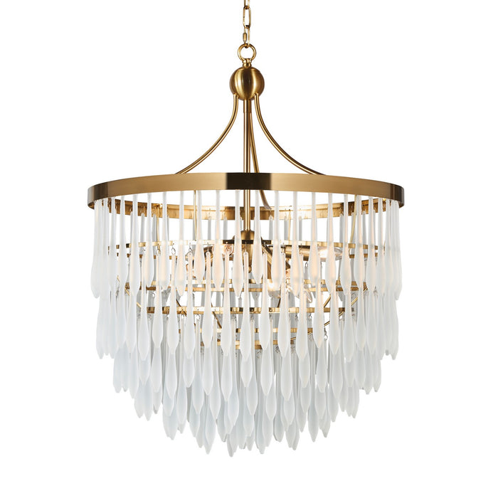 Terracotta Designs H25103-6 Six Light Chandelier, Warm Brass