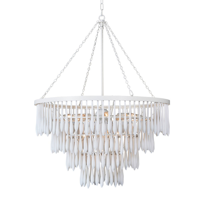 Terracotta Designs H25104-12W 12 Light Chandelier, Matte White