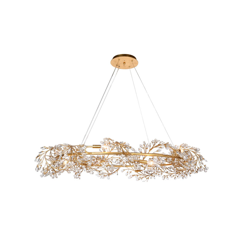 Terracotta Designs H25115R-10 Ten Light Chandelier, Antique Gold