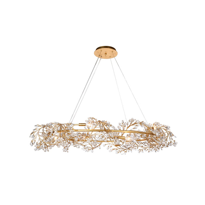 Terracotta Designs H25115R-10 Ten Light Chandelier, Antique Gold