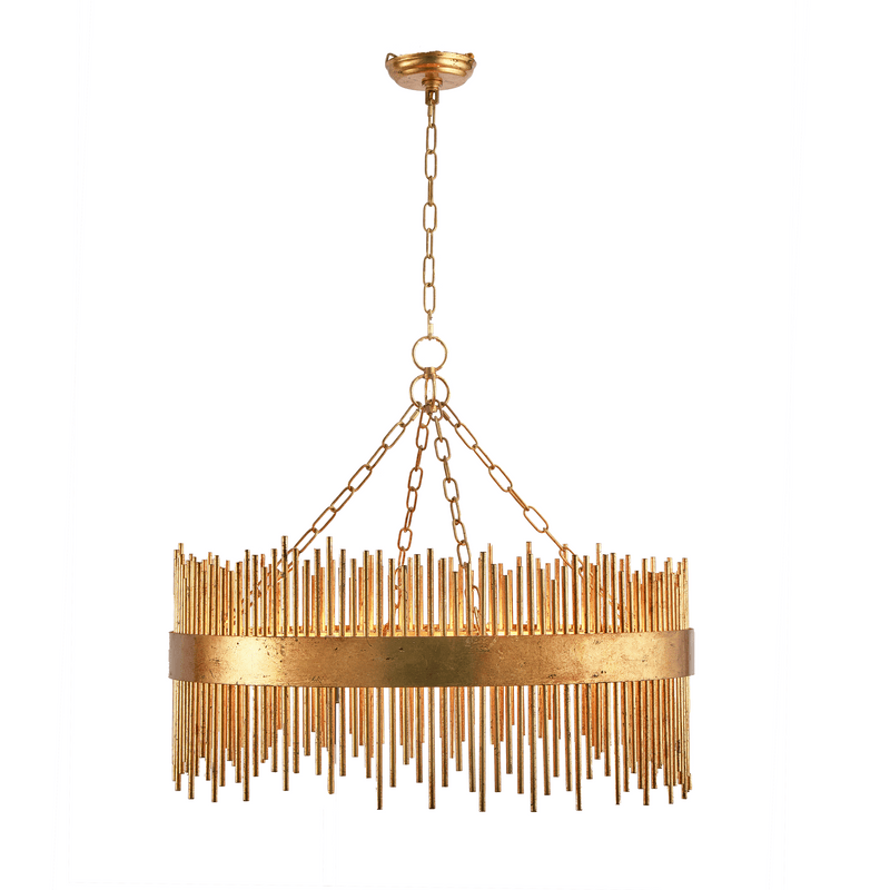 Terracotta Designs H25118-8 Eight Light Chandelier, Antique Gold
