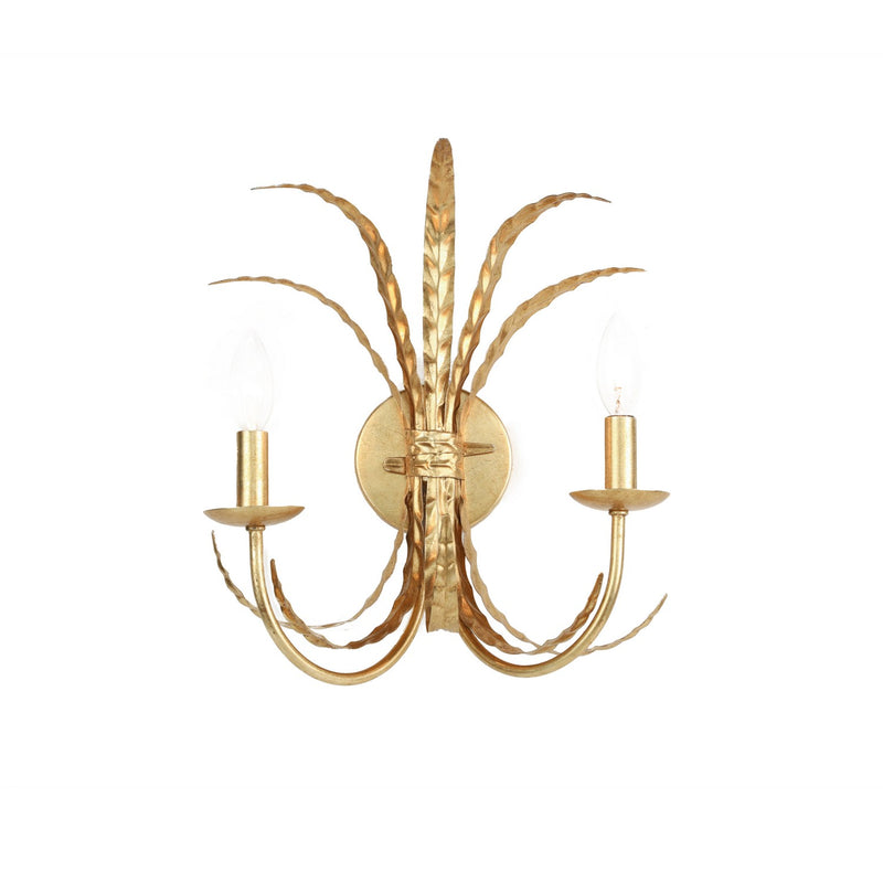 Terracotta Designs W25116-2GD Two Light Wall Sconce, Gold Leaf