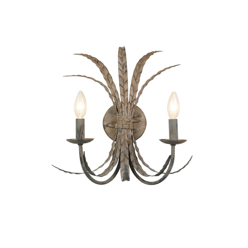Terracotta Designs W25116-2GY Two Light Wall Sconce, Aged Gray