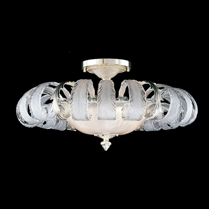 Fine Art 19385-0-387 LED Flush Mount, Antique Silver Plated